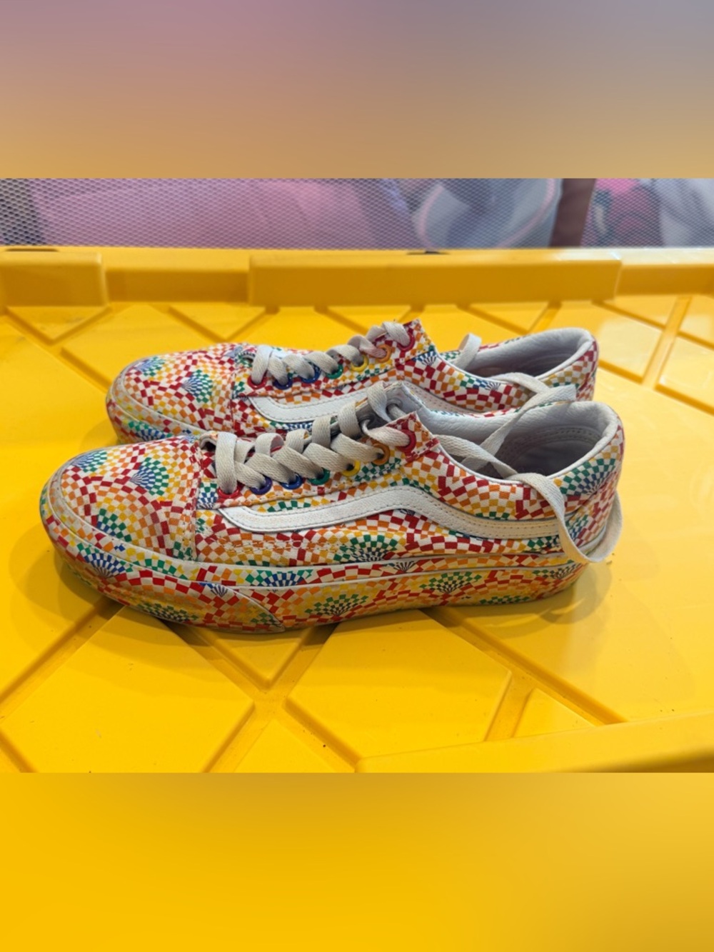 Unisex Vans Old Skool Pride Rainbow Checkerboard